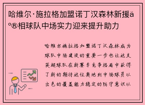 哈维尔·施拉格加盟诺丁汉森林新援亮相球队中场实力迎来提升助力